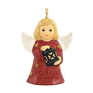  2010 Annual Dated Goebel Angel Bell Ornament   Burgundy 