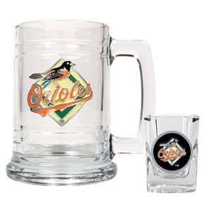  Baltimore Orioles Beer Mug & Shot Glass Set Sports 