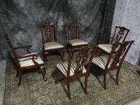 AMAZING MAHOGANY ETHAN ALLEN CHIPPENDALE CLAW DINING ROOM CHAIRS 