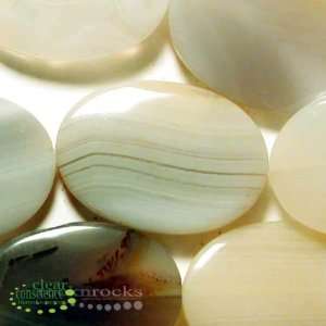  PREMIUM NATURAL AGATE 25X35MM PUFF OVAL GEM PENDANT 