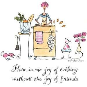    No Joy of Cooking without Joy of Friends  Size APRON