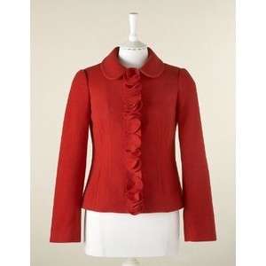 NEW Boden Soho Jacket UK 10 US 6 Red Wool Petal Coat Blazer Womens 
