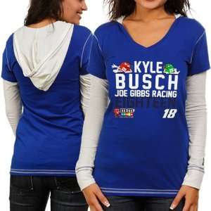 Chase Authentics Kyle Busch Ladies Double Layer Hooded Long Sleeve 