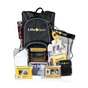 com Life Gear LG492 Emergency Survival Kit Backpack w/Emergency Gear 