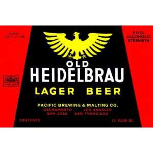 Old Heidelbrau Lager Beer 12x18 Giclee on canvas