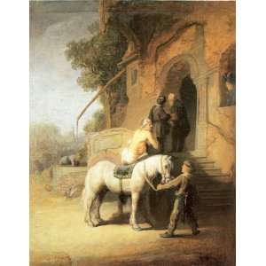 Oil Painting Charitable Samaritan Rembrandt van Rijn Hand Painted Ar