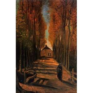 Van Gogh Art Reproductions and Oil Paintings Avenue of Poplars at 