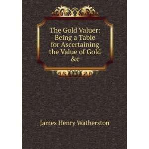  The Gold Valuer Being a Table for Ascertaining the Value 