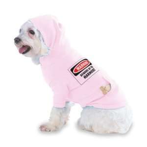 BEWARE OF THE MARMOSET Hooded (Hoody) T Shirt with pocket for your Dog 