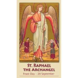   Saint/St. Raphael Holy Prayer Card Catholic Archangel 