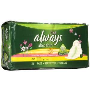  Always Ultra Thin Regular Pads with Wings, Fresh Scent 