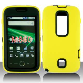 Yellow Double Layered Hard Case Huawei Ascend M860  
