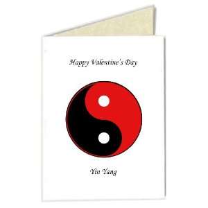  Valentines Day Greeting Card   Yin Yang (Red/Black) with 