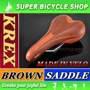 KREX Leather Bike Seat Saddle 365g Brown (Made in VELO)  