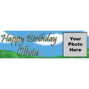  Clouds Personalized Photo Banner 18 Inch x 54 Inch All 