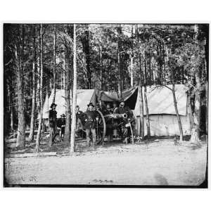  Civil War Reprint Culpeper, Va. Group of officers with gun 