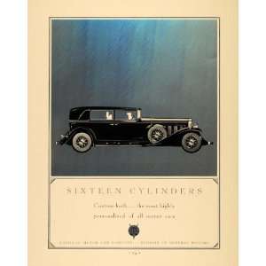  1930 Ad Antique Cadillac V16 Motor Cars General Motors 