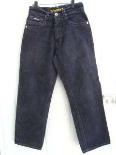 Mens Avirex black embellished cotton denim jeans S 30  