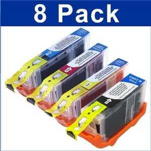  8 Pack Compatible Ink Cartridges For Canon BCI 3,2 Black 