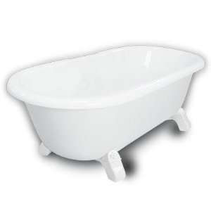   WW DM3 M2 45 WH Madeline Double Ended Clawfoot Bathtub in White, Armad