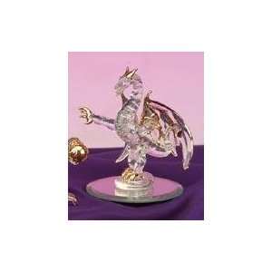  Glass Dragon Collectible Decoration Serpent Figurine 
