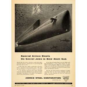  1954 Ad Armco Steel Middletown Ohio Submarine Nautilus 