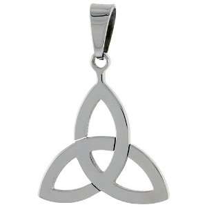  Surgical Stainless Steel Holy Trinity Symbol Pendant w/ 30 
