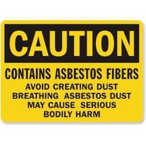  Caution Contains Asbestos Fibers Avoid Creating Dust 