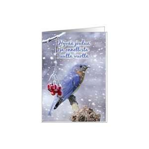  Finnish   Blue Bird Christmas Greeting Card Card Health 