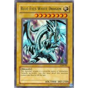  Yugioh Lob 001 Blue eyes White Dragon Holofoil Card Toys & Games