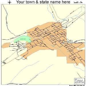  Street & Road Map of Dayton, Washington WA   Printed 