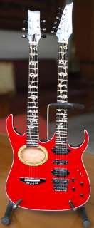 Miniature Guitar Steve Vai Tree of Life Double Neck Acoustic Electric 