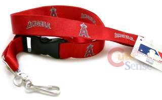 Anaheim Angels Lanyard MLB Key Chain ID Holder  Red  