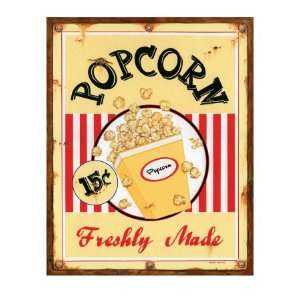  Popcorn Freshly Made Giclee Poster Print by Lesley Hallas 