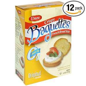 Dare Crispy Baguettes, Plain, 4.4 Ounce Packages (Pack of 12)  
