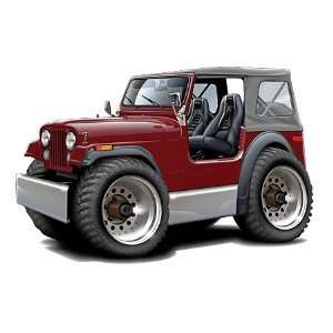  Jeep CJ Wrangler 4x4 Muscle Car Truck Sports *Original Art 