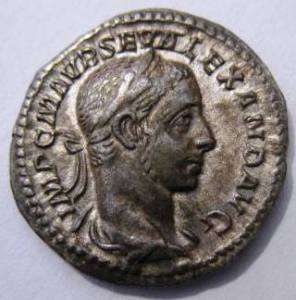 ROMAN ANCIENT SILVER COIN ALEXANDER SEVERUS ARCHAEOLOGY  