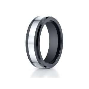 Benchmark® 7mm Tungsten Forge® Wedding Ring with Seranite Edge Size 