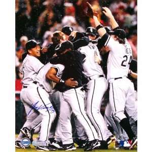 Juan Uribe Chicago White Sox   2005 ALCS Championship Celebration 