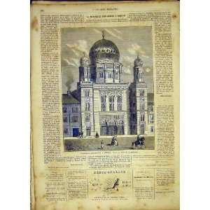  Synagogue Berlin Germany Knoblauch French Print 1865
