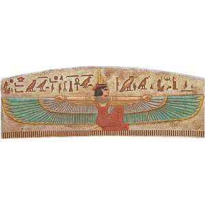  Winged Isis The Protector Wall Relief, Color Details 