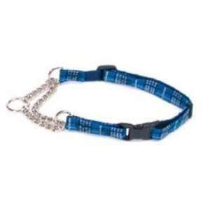  1 Nylon Choke Martingale Dog Collar 18 22 BLUE PLAID 