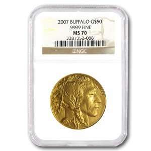  2007 1 oz Gold Buffalo Coins   MS 70 NGC 