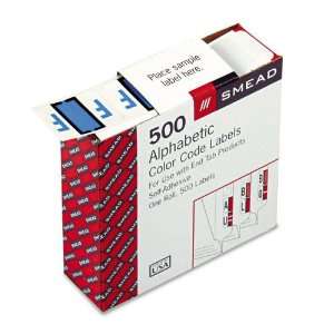   End Tab Labels, Letter F, Blue, 500 per Roll (67076)