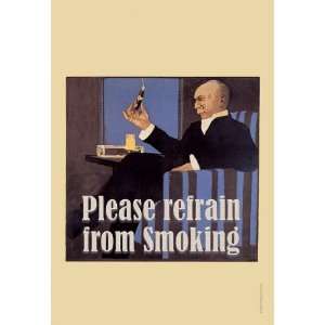  Please Refrain from Smoking 28x42 Giclee on Canvas