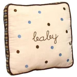  Baby Sam Mad About Plaid in Throw Pillow, Blue Baby