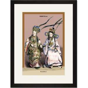   /Matted Print 17x23, Chinese Concubines, 19th Century
