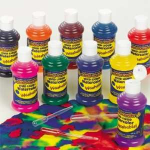  Washable Liquid Watercolor Set   Basic School Supplies 