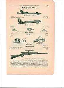 1909 Winchester Rifle Sights Buckhorn Telescope King ad  