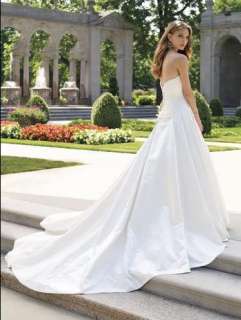 White Lace up Heart Wedding Dresses Proms Bridal Gown❤  